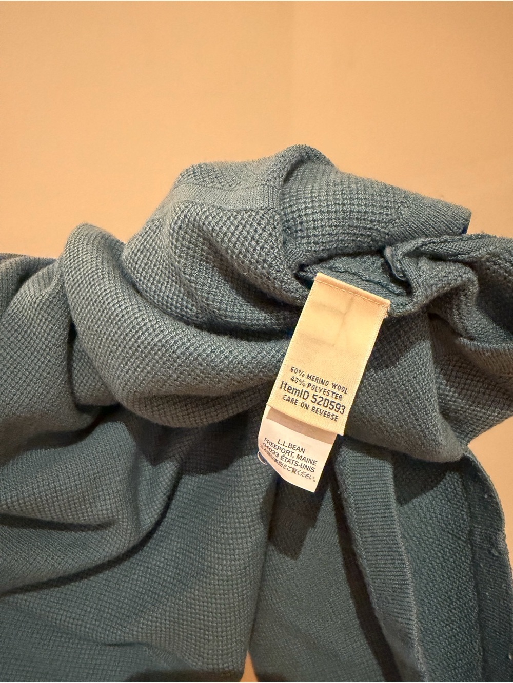 LL Bean Teal Quarterzip Sweater - Picture 6 of 6